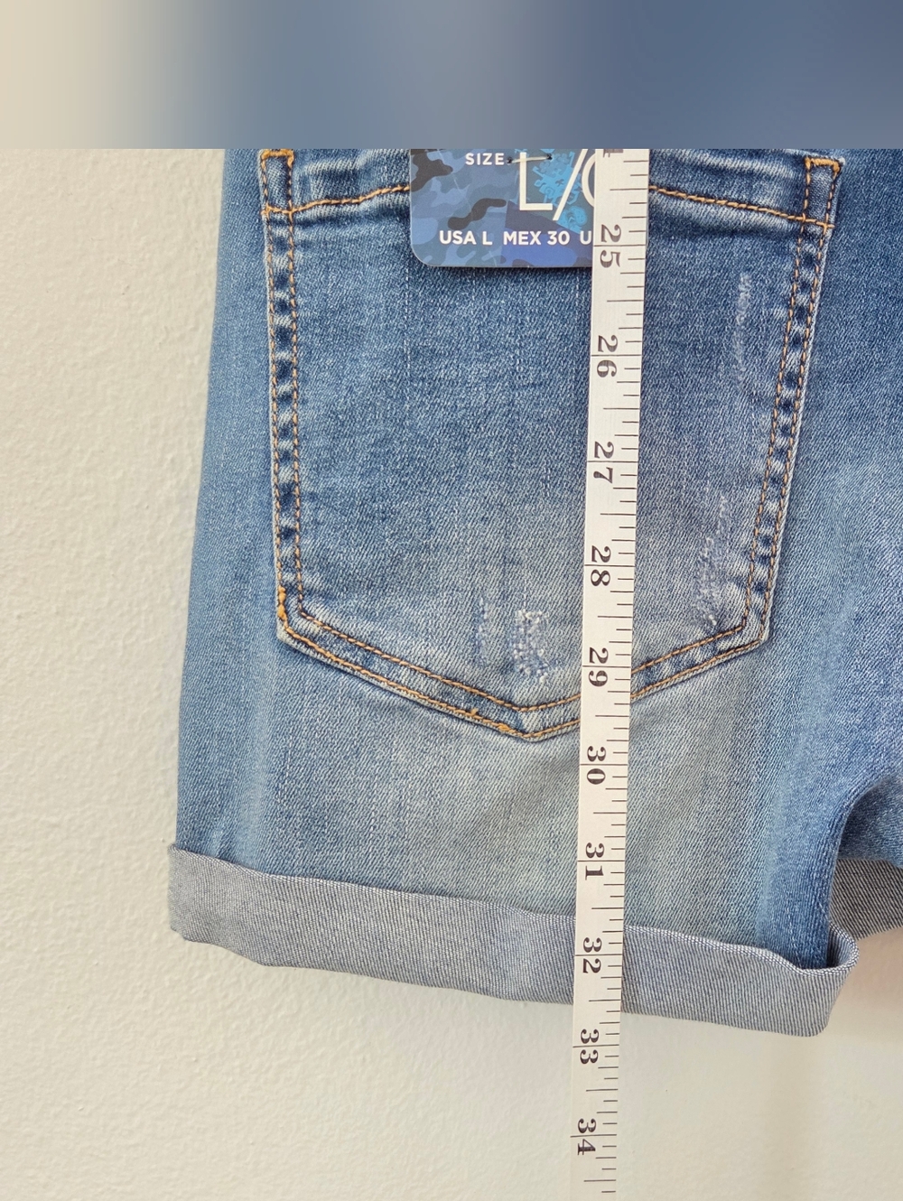 Funky Soul Distressed Studded Denim Short Overalls NWT - Picture 15 of 16